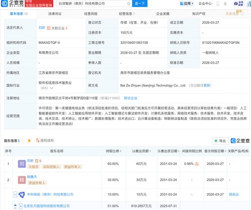 东方国信联合投资成立新科技公司，聚焦AI与计算机系统服务多领域